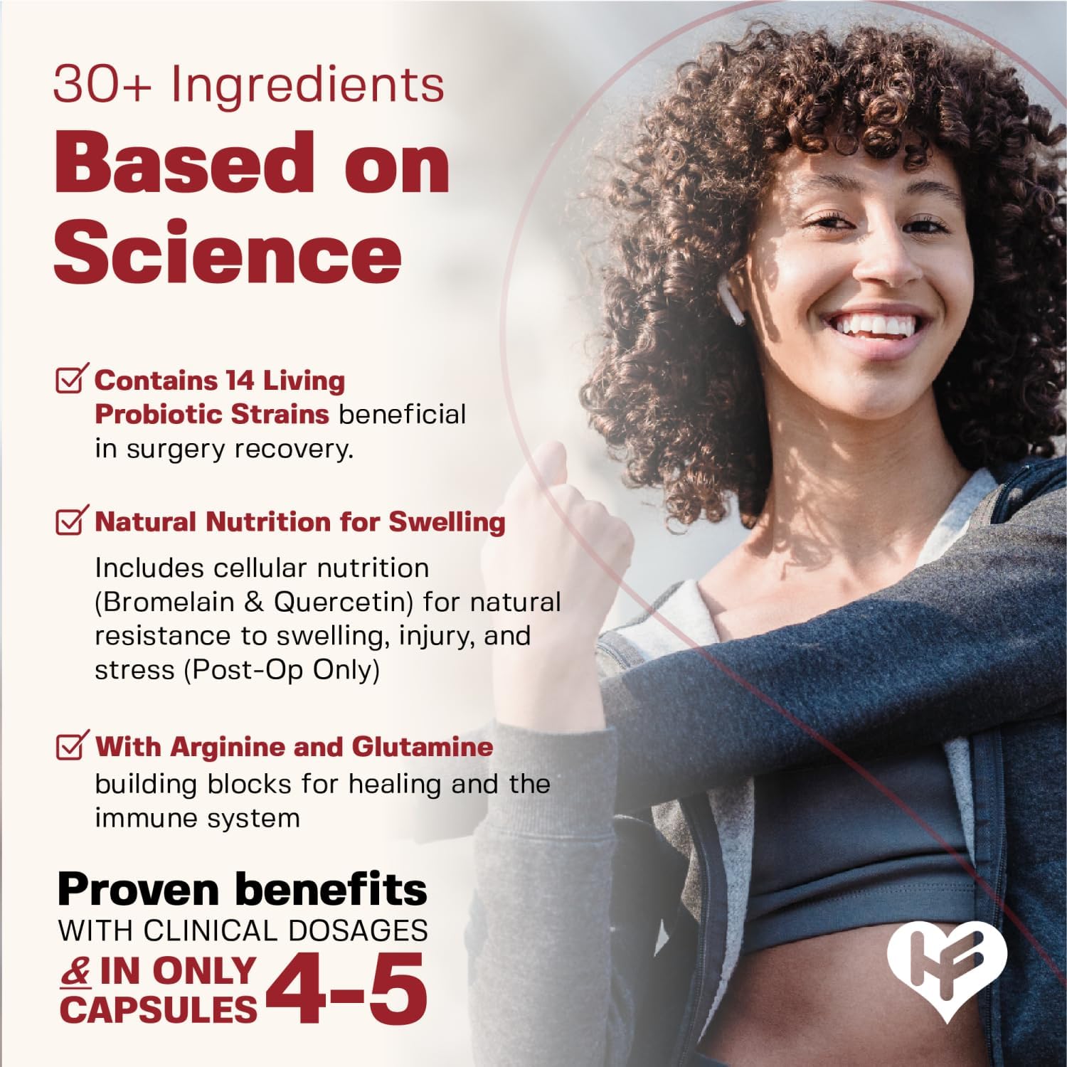Healfast Surgery & Injury Recovery Supplement (Pre-Op): Quercetin, Probiotics Supplement For Wound, Liposuction, Tummy Tuck, And Bbl Post Surgery Supplies : Health & Household