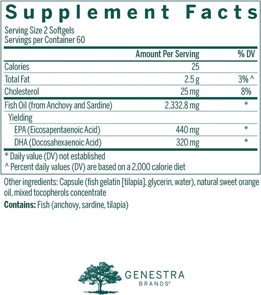 Genestra Brands Super EFA Capsules | Supports Healthy Lipid Metabolism, Cardiovascular Health, and Cognitive Function* | 120 Softgel Capsules