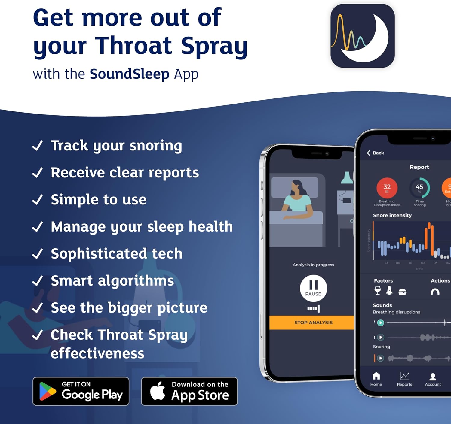 Snoreeze Anti-Snoring Throat Spray - Effective Snoring Aids for Men & Women - Fast Acting Lubricating Thermo Gel - Snore Stopper to Use with Mobile App - 23,5ml, 50 Nights Use : Amazon.co.uk: Health & Personal Care