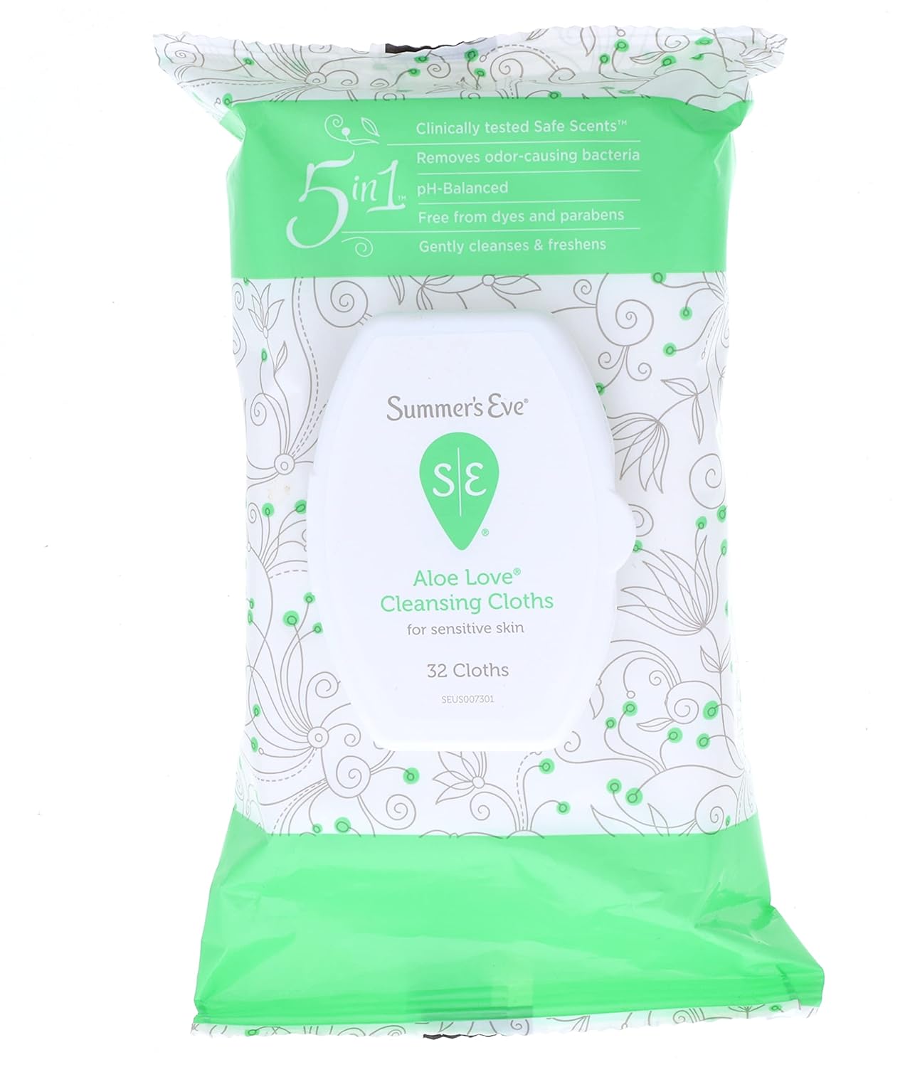 Summer's Eve Cleansing Cloths, Aloe Love, 32 ea - 2pc : Health & Household