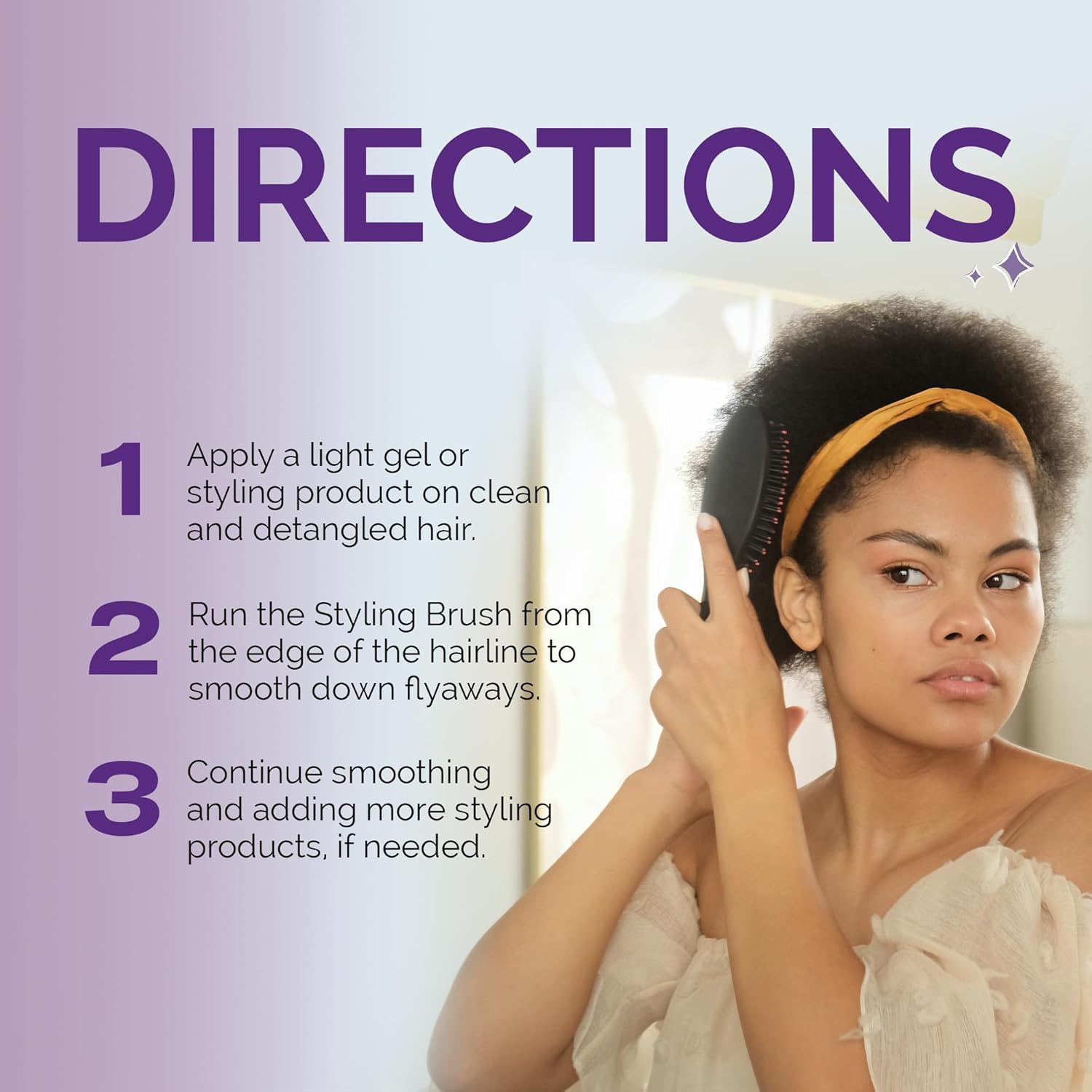 Curl Keeper Styling Brush - Gently Distributes Products And Oils From Roots, Deep Bristles For Thick Hair - Lightweight Hair Accessory : Beauty & Personal Care