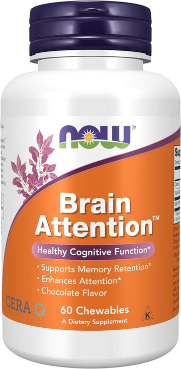 NOW Supplements, Brain Attention? with Cera-Q?, Healthy Cognitive Function*, 60 Chewables