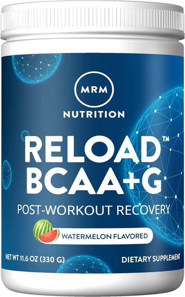 MRM Nutrition Reload BCAA+G Post-Workout Recovery | Watermelon Flavored | 9.6g Amino Acids | with CarnoSyn? | Muscle Recovery | Keto Friendly | 26 Servings