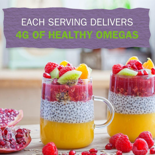 Chia Seeds 100% Organic For Smoothies, Pudding - Raw Organics Whole Seed Foods With Omega 3 Superfood, Fiber, Keto Friendly, Non-Gmo, Gluten Free - Garden Of Life - Vegan Egg Substitute, 28 Servings