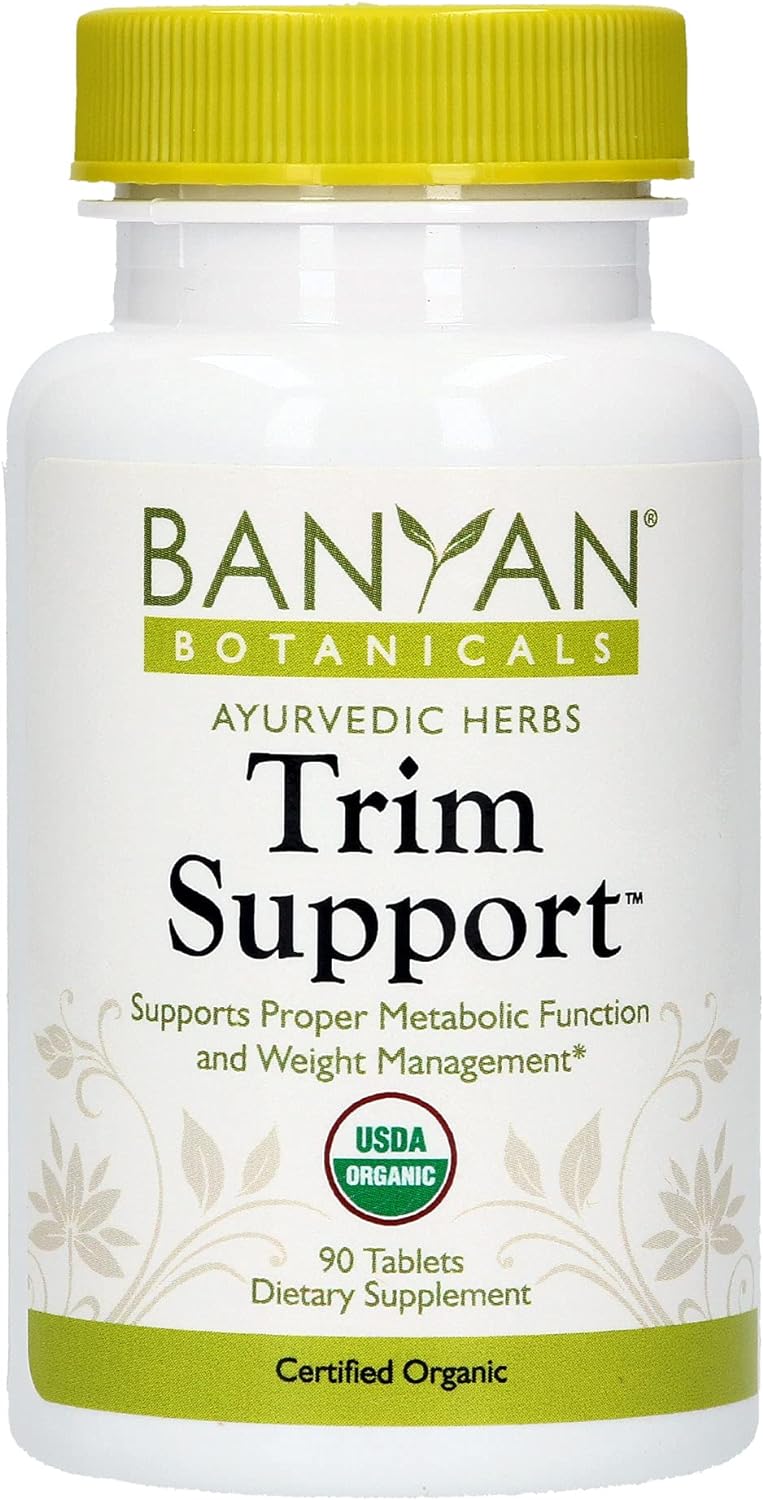 Banyan Botanicals Trim Support  Organic Weight Loss Supplement*  Natural Metabolism Support With Triphala, Guggulu & Ayurvedic Herbs For Cleansing*  90 Tablets  Non-Gmo Sustainably Sourced Vegan