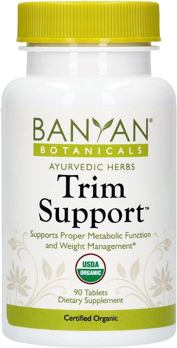 Banyan Botanicals Trim Support  Organic Weight Loss Supplement*  Natural Metabolism Support With Triphala, Guggulu & Ayurvedic Herbs For Cleansing*  90 Tablets  Non-Gmo Sustainably Sourced Vegan