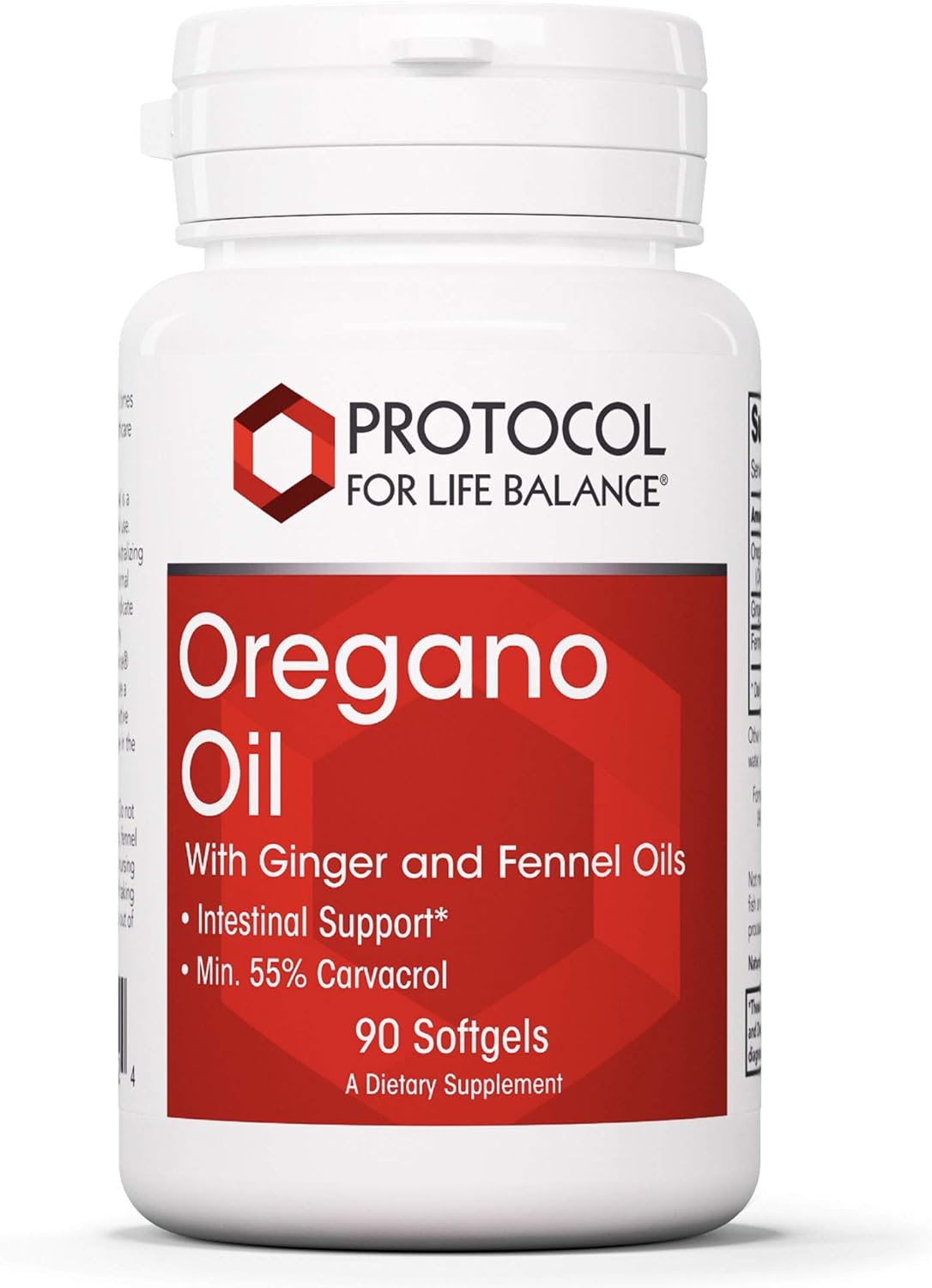 PROTOCOL FOR LIFE BALANCE - Oregano Oil - with Ginger and Fennel Oil, Helps Provide Intestinal Support, Immune System Function - 90 Softgels