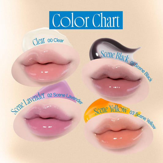 3D Changing Gloss | 01 Scene Black | Lip Gloss For Changing Color, Layering Gloss, Long-Lasting & Plumping, Glossy | 5.6G