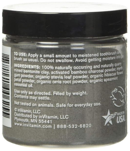 Natural Whitening Activated Charcoal Powder For Teeth And Gums (Spearmint)
