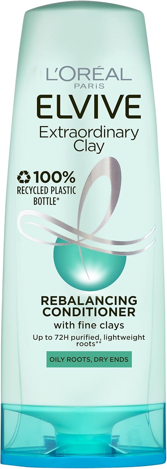 Elvive Haircare L'Oréal Extraordinary Clay Re-Balancing Conditioner, 400Ml, (Pack Of 1)