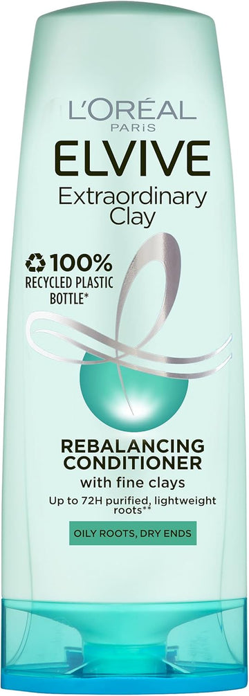 Elvive Haircare L'Oréal Extraordinary Clay Re-Balancing Conditioner, 400Ml, (Pack Of 1)