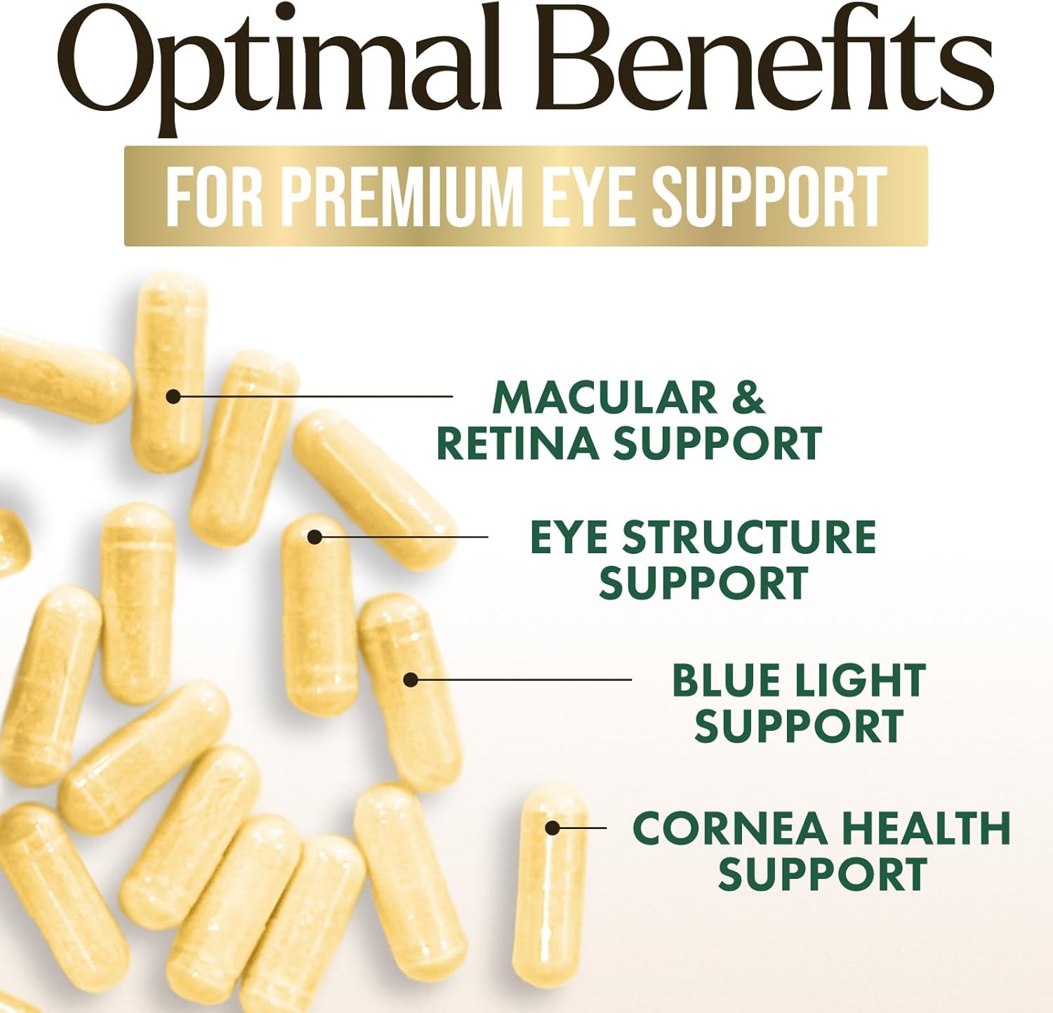 Eye Vitamins & Mineral Supplement - Contains Zinc, Copper, Lutein, & Zeaxanthin, Supports Dry Eye Strain, Vision Health For Adults, Non-Gmo, Vegan Eye Care Pills & Minerals Supplements - 120 Capsules : Health & Household