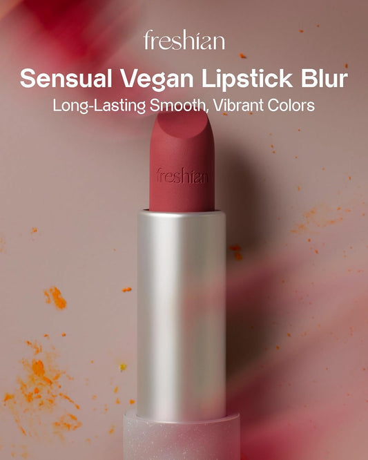 Sensual Vegan Lipstick Blur (02 Dreamy, 0.12Oz) - Long-Lasting Formula, Lightweight Matte Lipstick, Korean Makeup. Shea Cocoa Butter, Vegan