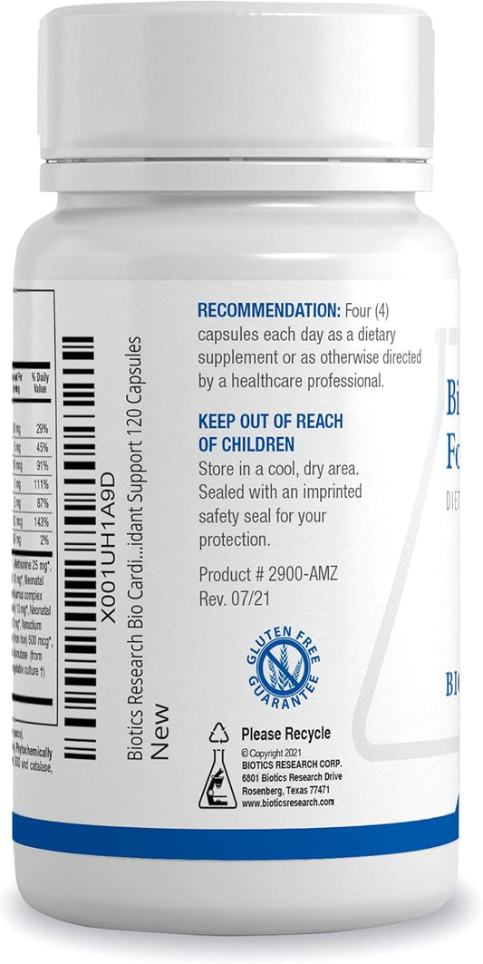 Biotics Research Bio Cardiozyme Forte Healthy Heart Multivitamin. Broad Spectrum Formulation Designed To Support Cardiovascular Health And Function. Powerful Antioxidant Support, 120 Capsules