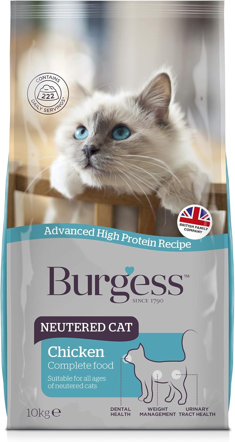 Burgess Dry Neutered Cat Food, 10kg?FC00054JJ1