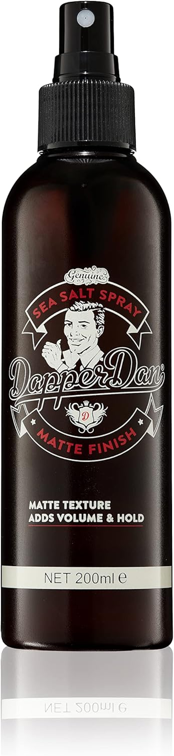 Dapper Dan Sea Salt Spray, Texturizing Sea Salt Hair Spray For Men, Matte And Textured Finish, Adds Thickness And Volume, Natural Finish, Classic Sandalwood Scent, 1 X 200Ml