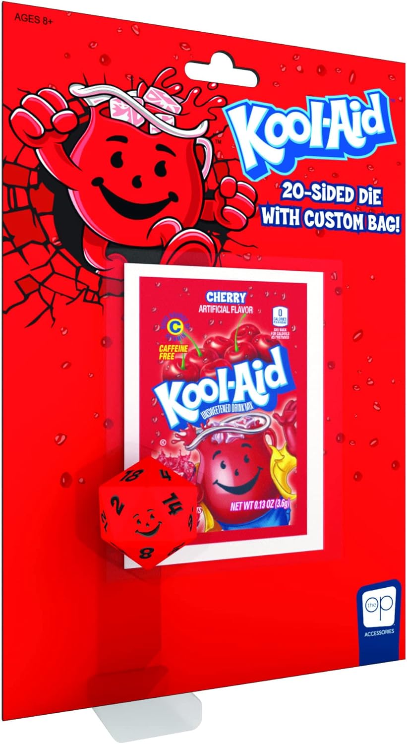 Kool-Aid 20-Sided Die | 36Mm Large Collectible D20 With Kool-Aid Man Emblem | Polyhedral Die Great For Dungeons And Dragons Or Game Night | Officially-Licensed Kool-Aid Merchandise