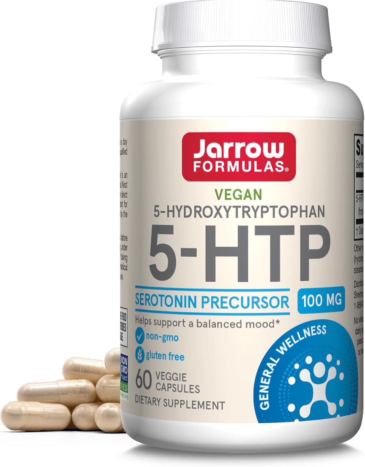 Jarrow Formulas® 5-Htp, 100 Mg, Serotonin Precursor, 60 Veggie Capsules, 60 Day Supply