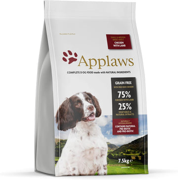 Applaws Complete and Grain Free Dry Dog Food for Medium and Small Dogs, Chicken with Lamb, 7.5 kg (Pack of 1)?9102280