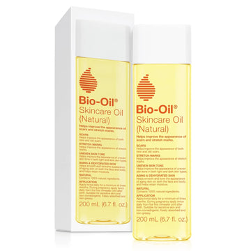 Bio-Oil Natural Skincare Oil, Serum For Scars And Stretch Marks, Face And Body Moisturizer For Dry Skin, Hair Oil, For All Skin Types, 6.7 Oz