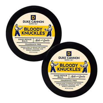 Duke Cannon Bloody Knuckles Hand Repair Balm - Unscented Moisturizer For Hardworking Hands | Lanolin Formula | Repair And Revitalize Dry, Cracked Skin | Ideal For Workers And Fighters (2 Pack)