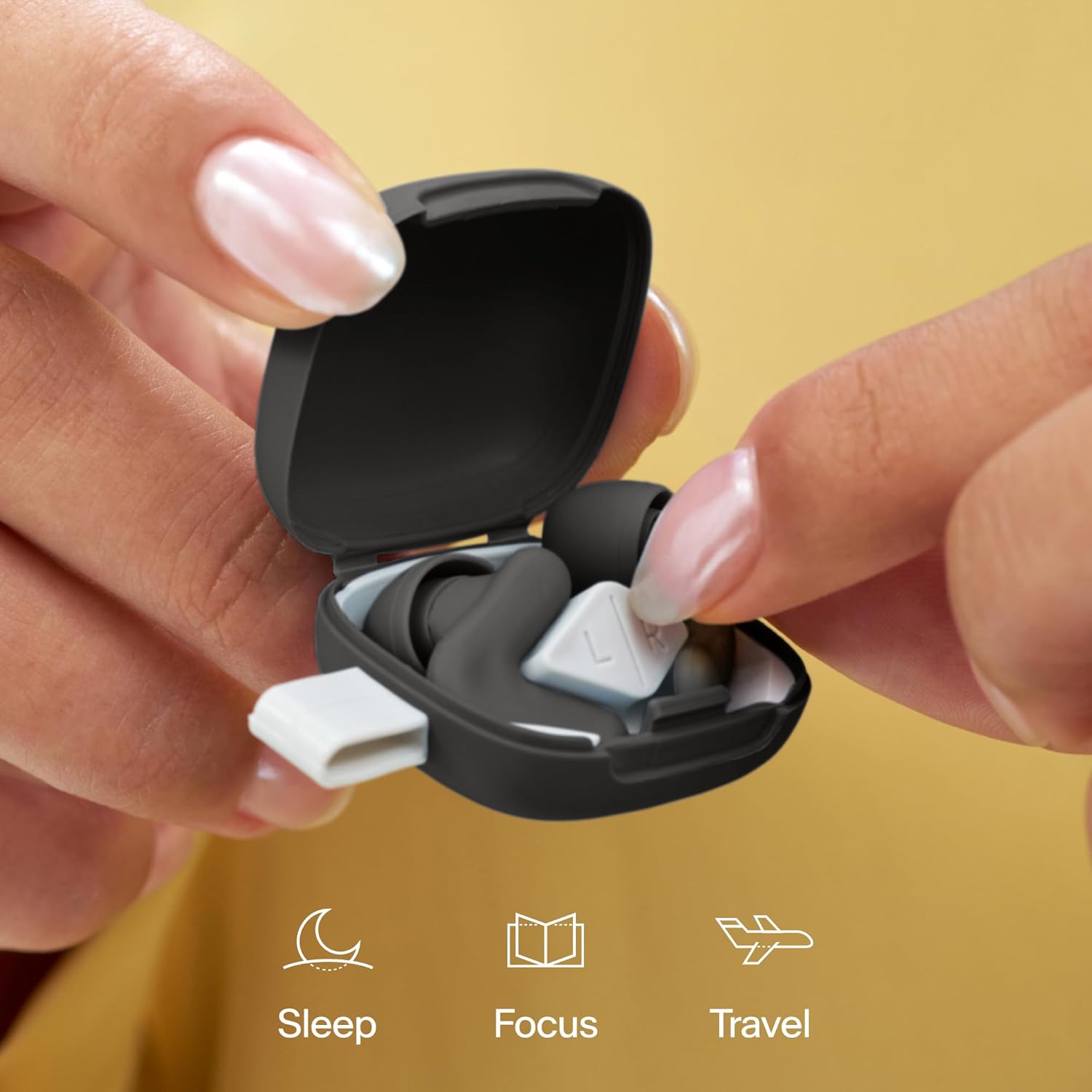 Alpine Silence Ear Plugs for Sleep, Focus & Travel - Comfortable, Travel Essential, Noise Cancelling Earplugs, V-Shape Snug Fit & Soft Oval Tips, 4 Sizes XS/S/M/L, Reusable Ear Plugs - Black : Amazon.co.uk: Health & Personal Care