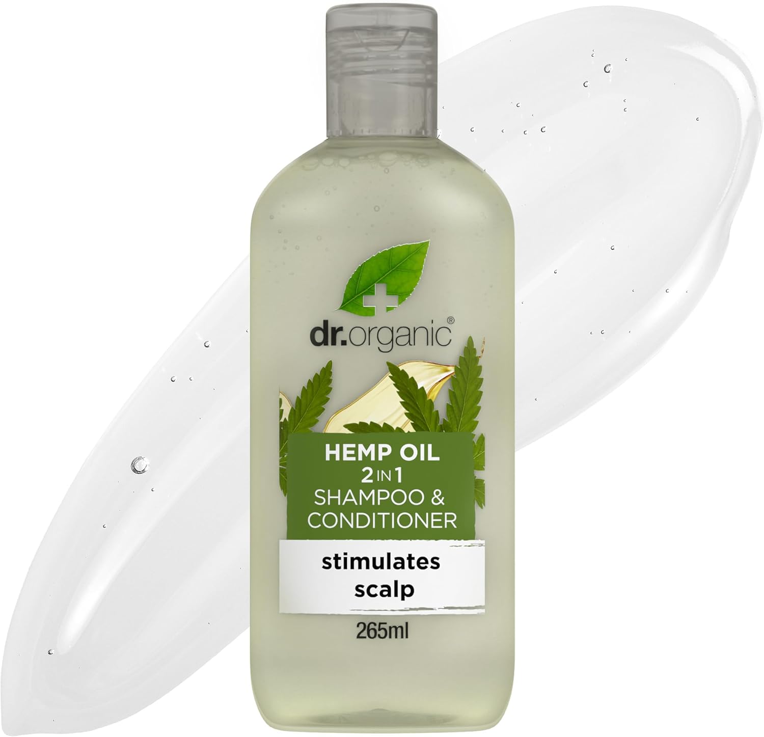 Dr Organic Hemp Oil 2 In 1 Shampoo & Conditioner, Fine Hair, Fine Hair, Mens, Womens, Natural, Vegan, Cruelty-Free, Paraben & Sls-Free, Certified Organic, 265Ml, Packaging May Vary (Pack Of 2)