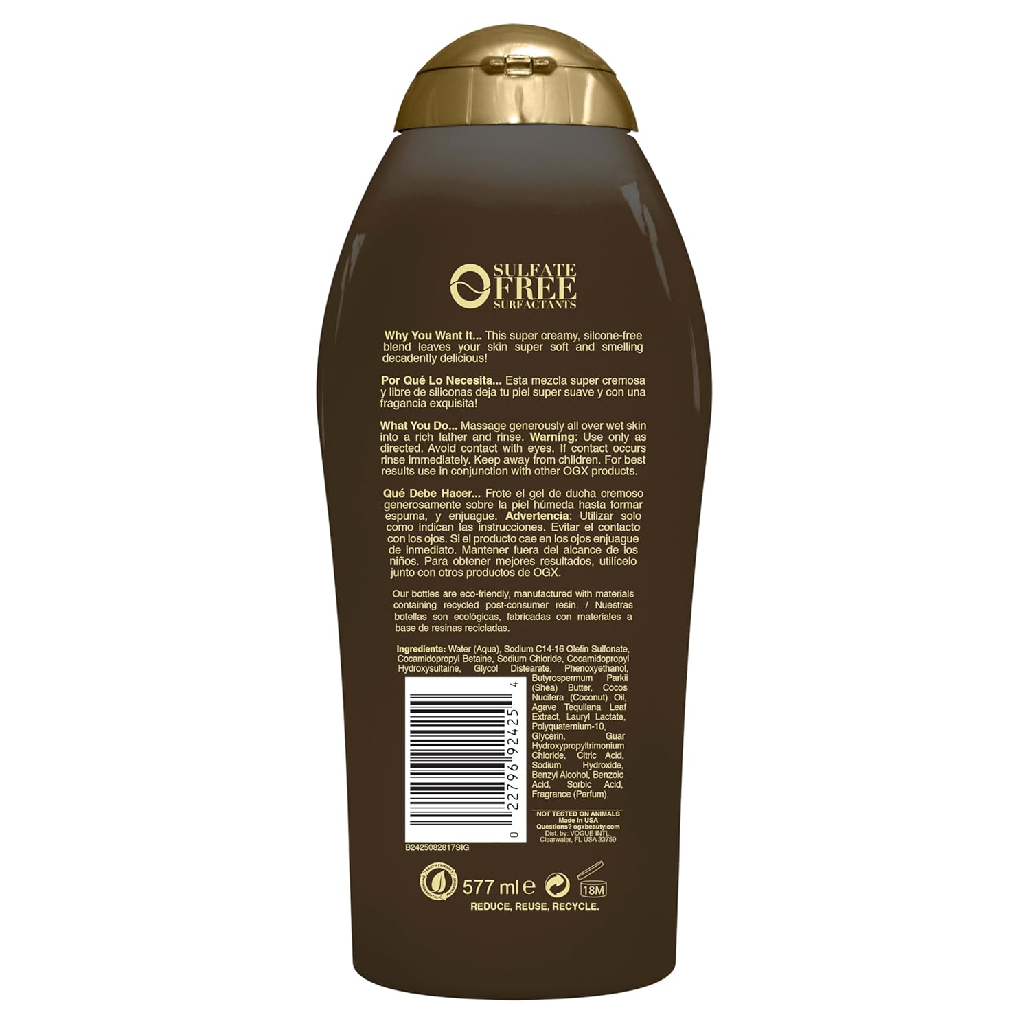 OGX Hydrating Moisture + Shea Soft & Smooth Body Wash, 19.5 Fl Oz : Beauty & Personal Care