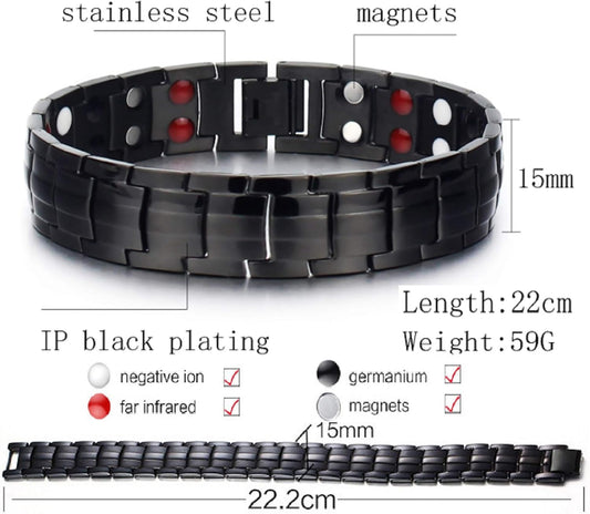 N3 Zelek Magnetic Bracelet Women Stress Magnetic Bracelet Men Strong Magnet Bio Energy Bracelet Magnetic Bracelets Women Magnetic Wristband Bangle Men Bangle Women Wristband Women Chakra Bracelet