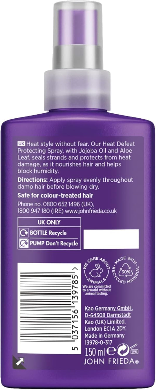 John Frieda Frizz Ease Heat Defeat Protecting Spray 150ml, Moisturising Hair Spray for Heat Protection and Frizz Prevention : Amazon.co.uk: Beauty