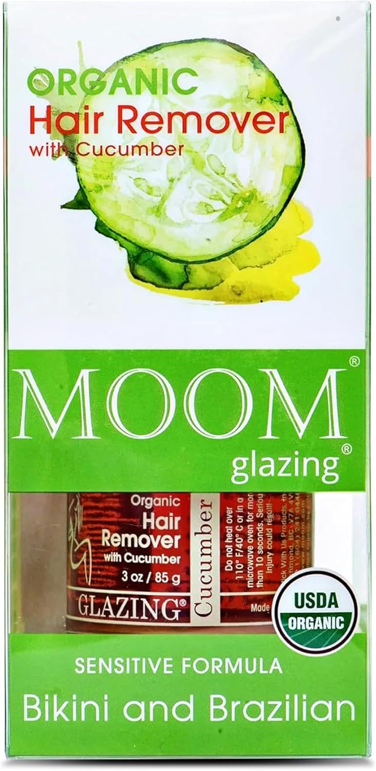 Moom - Organic Sensitive Formula Hair Remover With Cucumber For Bikini And Brazilian - 3 Oz