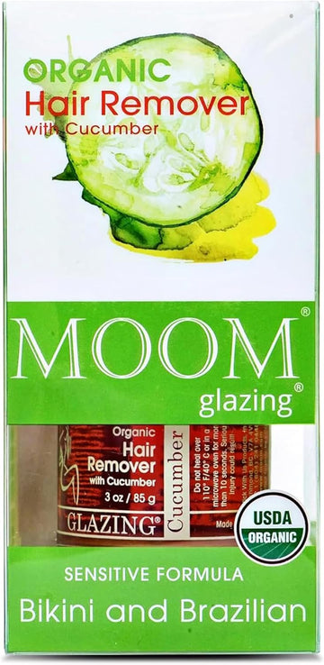 Moom - Organic Sensitive Formula Hair Remover With Cucumber For Bikini And Brazilian - 3 Oz