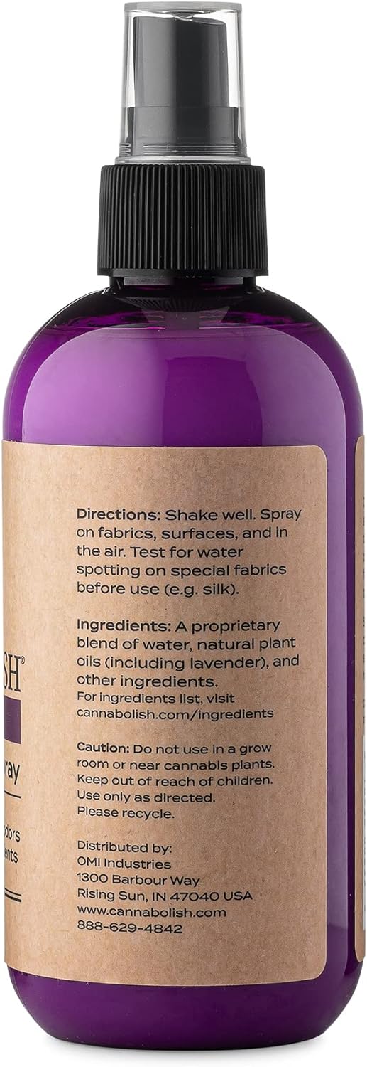 Cannabolish Lavender Smoke Odor Eliminator Spray and Air Freshener, 8 fl. oz, Natural Ingredients (Pack of 2) : Health & Household