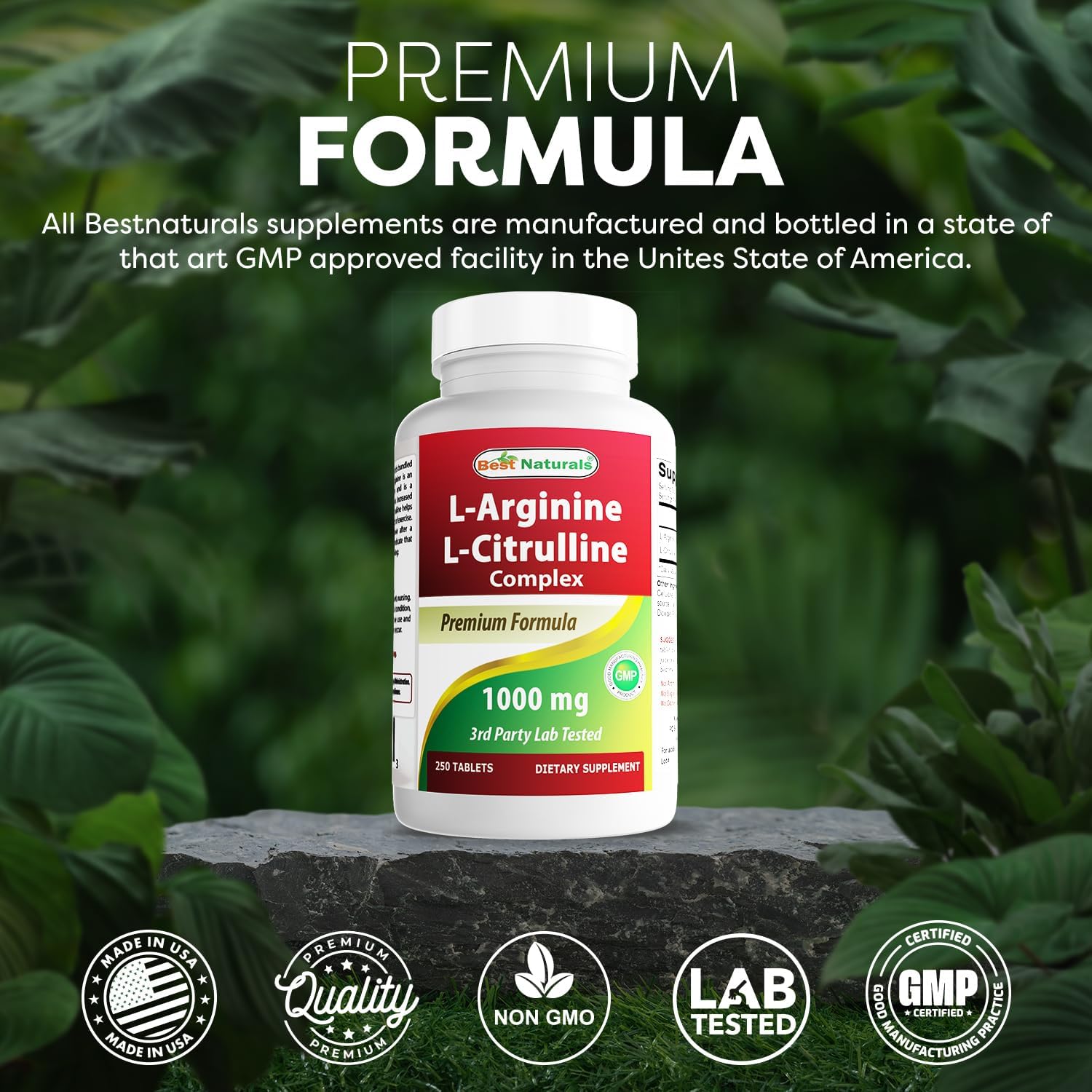 Best Naturals Arginine Citruline Complex 1000 Mg 120 Tablets : Health & Household