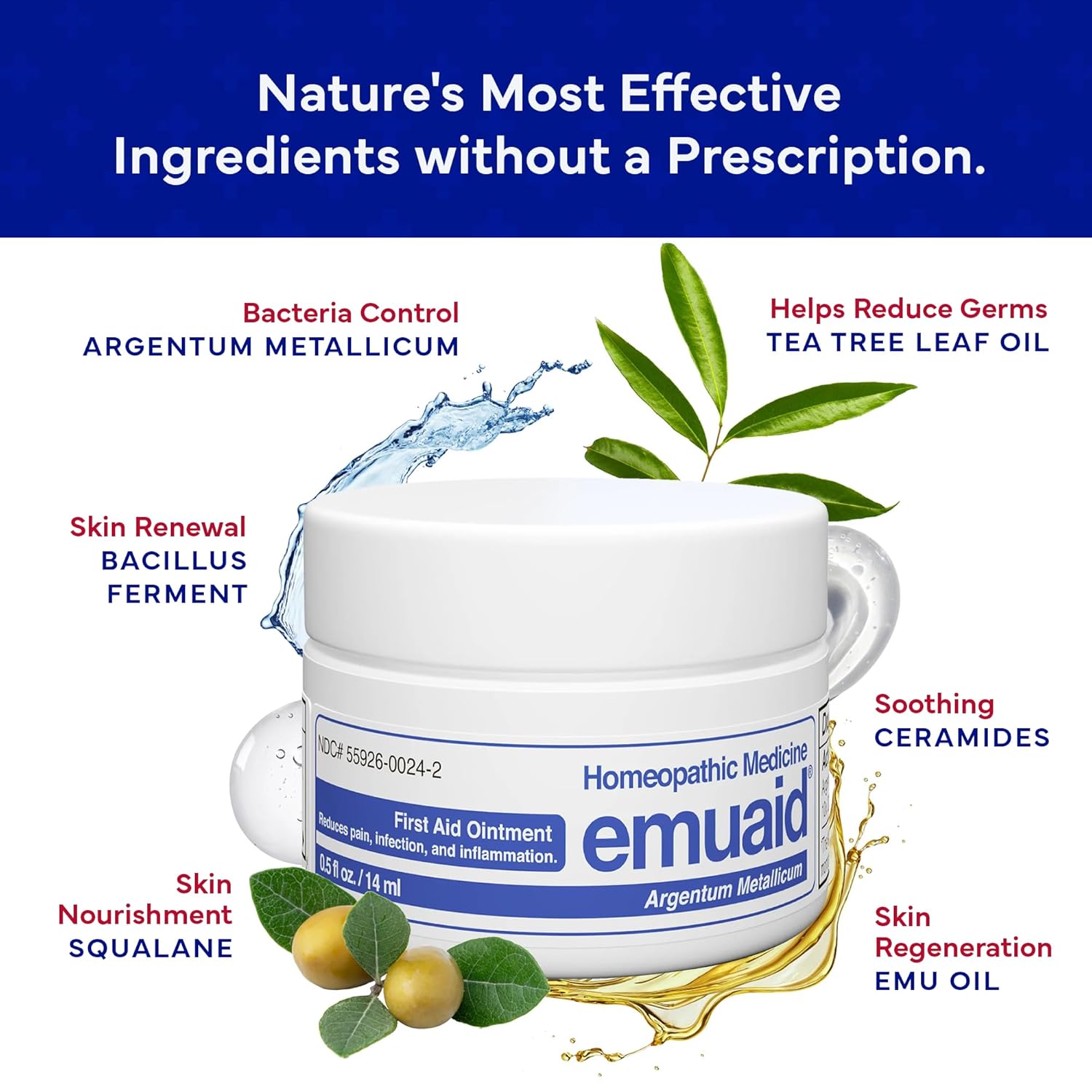 Emuaid Ointment For Eczema And Psoriasis Relief, Reduces Itching, Pain, Swelling, Regular Strength Treatment For 100+ Skin Conditions, Steroid And Chemical-Free, Suitable For All Ages, 2Oz : Health & Household
