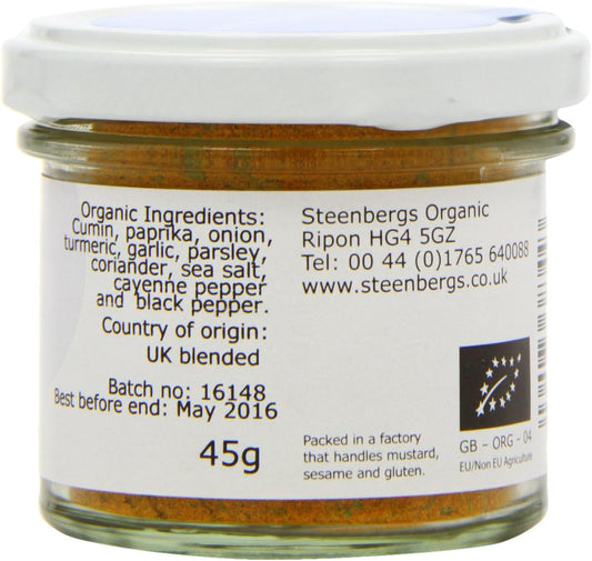 Steenbergs Organic Chermoula Spice Blend Standard Jar 47G