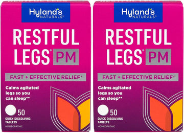 Hyland's Restful Legs PM Quick Dissolving Tablets - 50 Tablets (Pack of 2)
