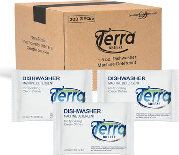 Automatic Dishwasher Detergent Powder - 1.5 oz Packets (200 packs)