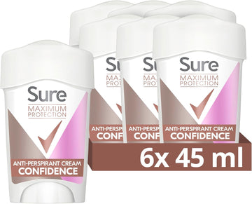Sure Men Maximum Protection Clean Scent Anti-Perspirant Cream Deodorant Stick With 3X Stronger* Sweat Protection For 96 Hour Sweat And Odour Protection 45 Ml