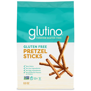 Glutino Gluten Free Pretzel Sticks, 8 Oz Bags (Pack Of 12)