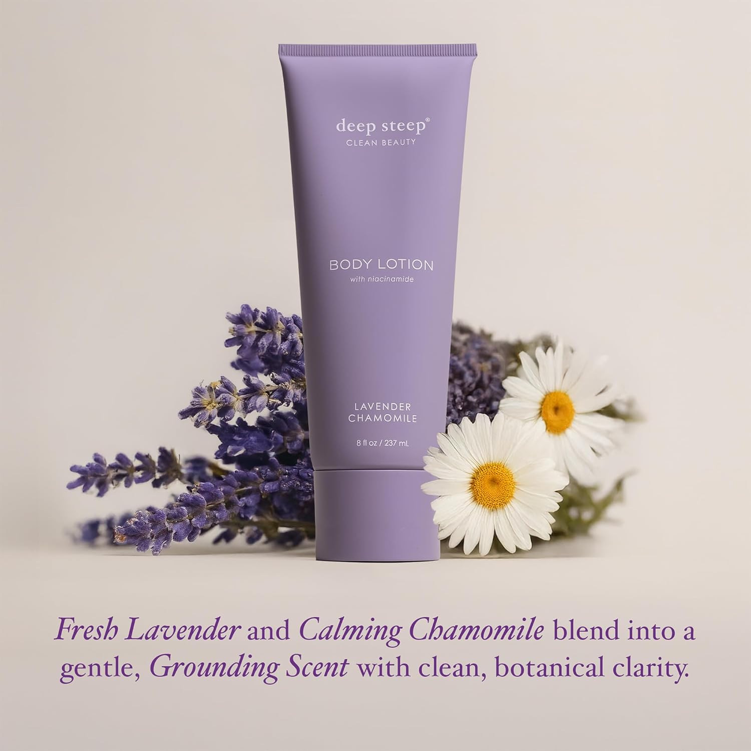 Deep Steep Body Lotion, Lavender Chamomile, 8 Oz – Moisturizer With Coconut Oil, Shea Butter, Argan Oil, Aloe Vera & Niacinamide – Vegan, Clean Beauty, Daily Skin Hydration : Beauty & Personal Care