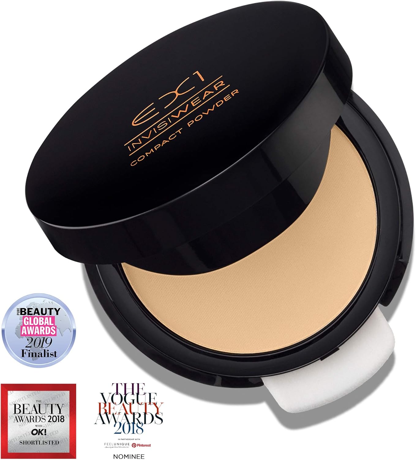 EX1 Cosmetics Black Compact Powder (2.0) : Amazon.co.uk: Beauty