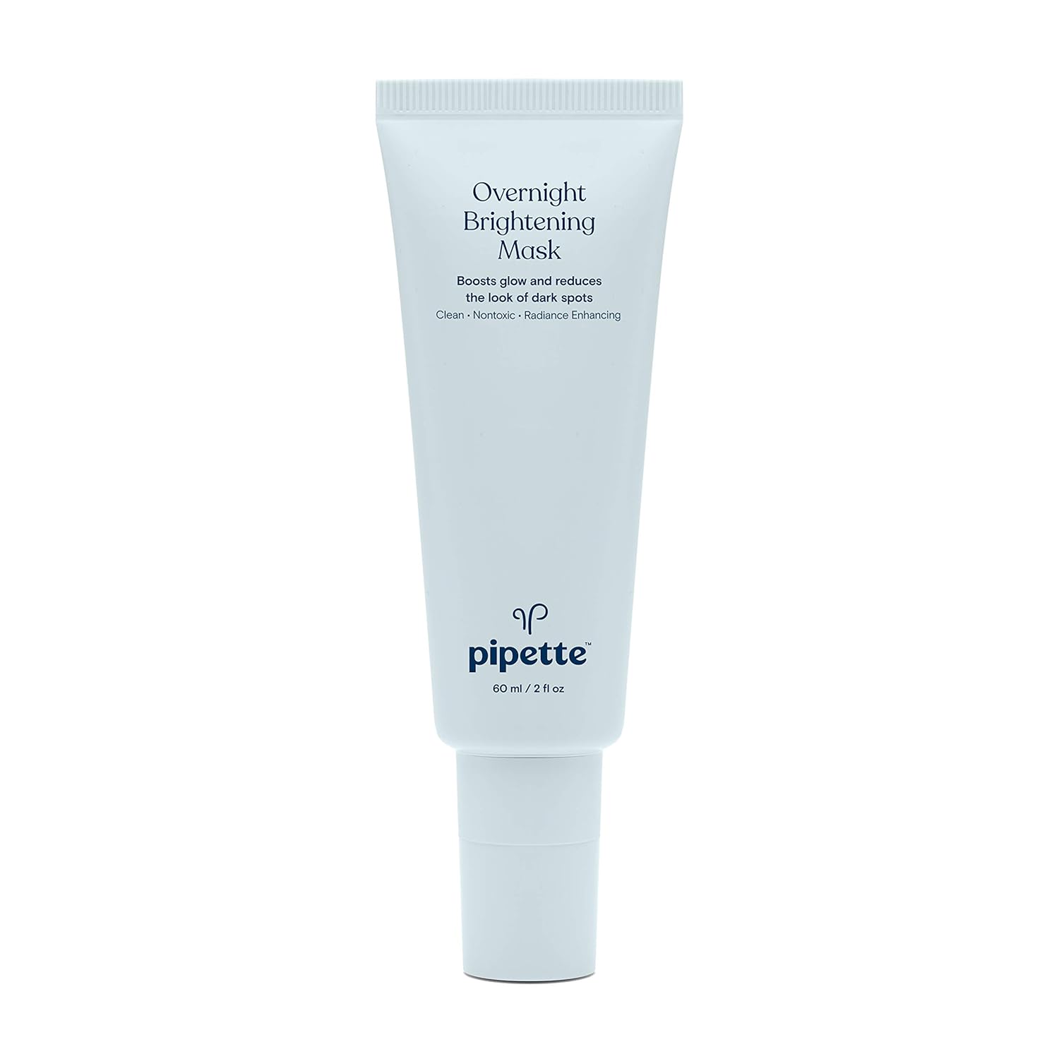 Pipette Overnight Brightening Exfoliating Mask - Face Exfoliator With Moisturizing Squalane & Hyaluronic Acid, Vegan (2 Fl Oz)