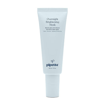 Pipette Overnight Brightening Exfoliating Mask - Face Exfoliator With Moisturizing Squalane & Hyaluronic Acid, Vegan (2 Fl Oz)