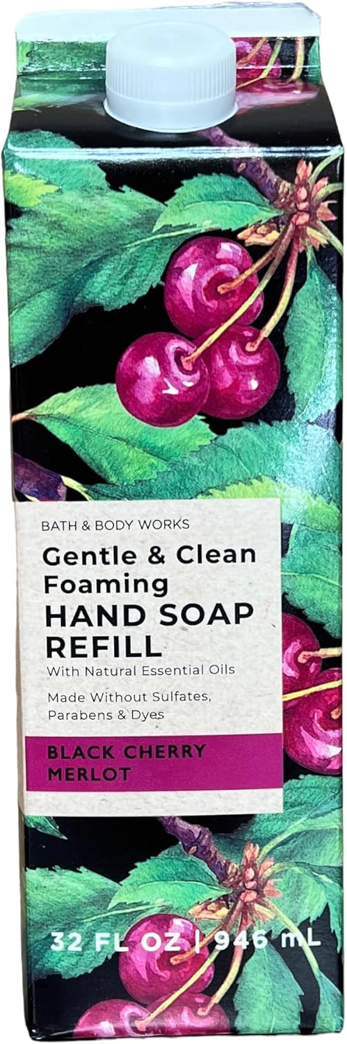 Bath & Body Works Black Cherry Merlot Refill Hand Soap Soft And Clean, 32 Fl. Oz. (Black Cherry Merlot) 32 Oz Liquid (Pack Of 1)