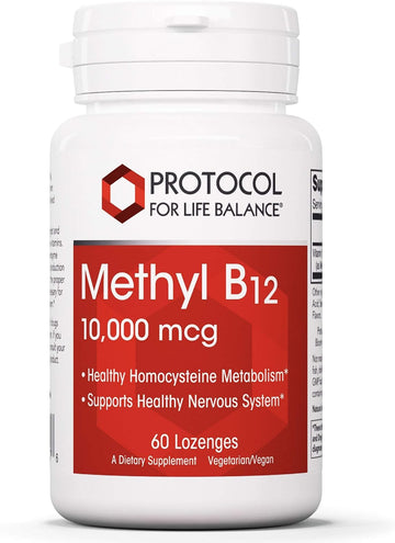 Protocol Methyl B12 10,000mcg - Vitamin B12 - Energy Support and Brain Supplement - 60 Lozenges