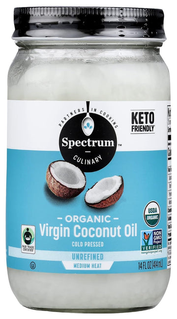 Spectrum Organic Virgin Coconut Oil, Unrefined, 14 Oz