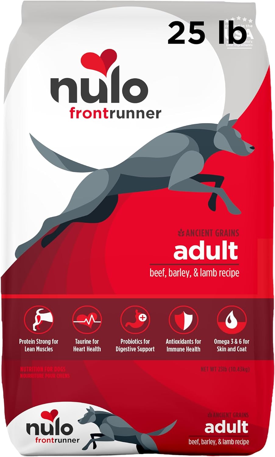 Nulo Frontrunner All Breed Adult Dry Dog Food, Premium All Natural Dog Kibble, Made With Ancient Grains Promote Fullness With Healthy Digestive Aid Bc30 Probiotic & Antioxidants For Immune Health