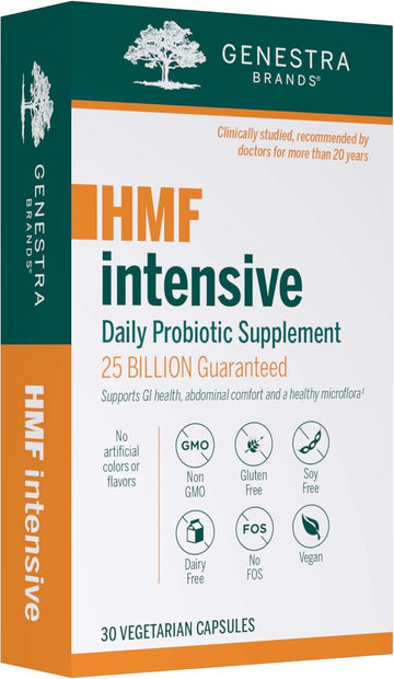 Genestra Brands Hmf Intensive | Four Strains Of Probiotics To Support Intestinal Health, Abdominal Comfort, And Healthy Microflora* | 30 Capsules