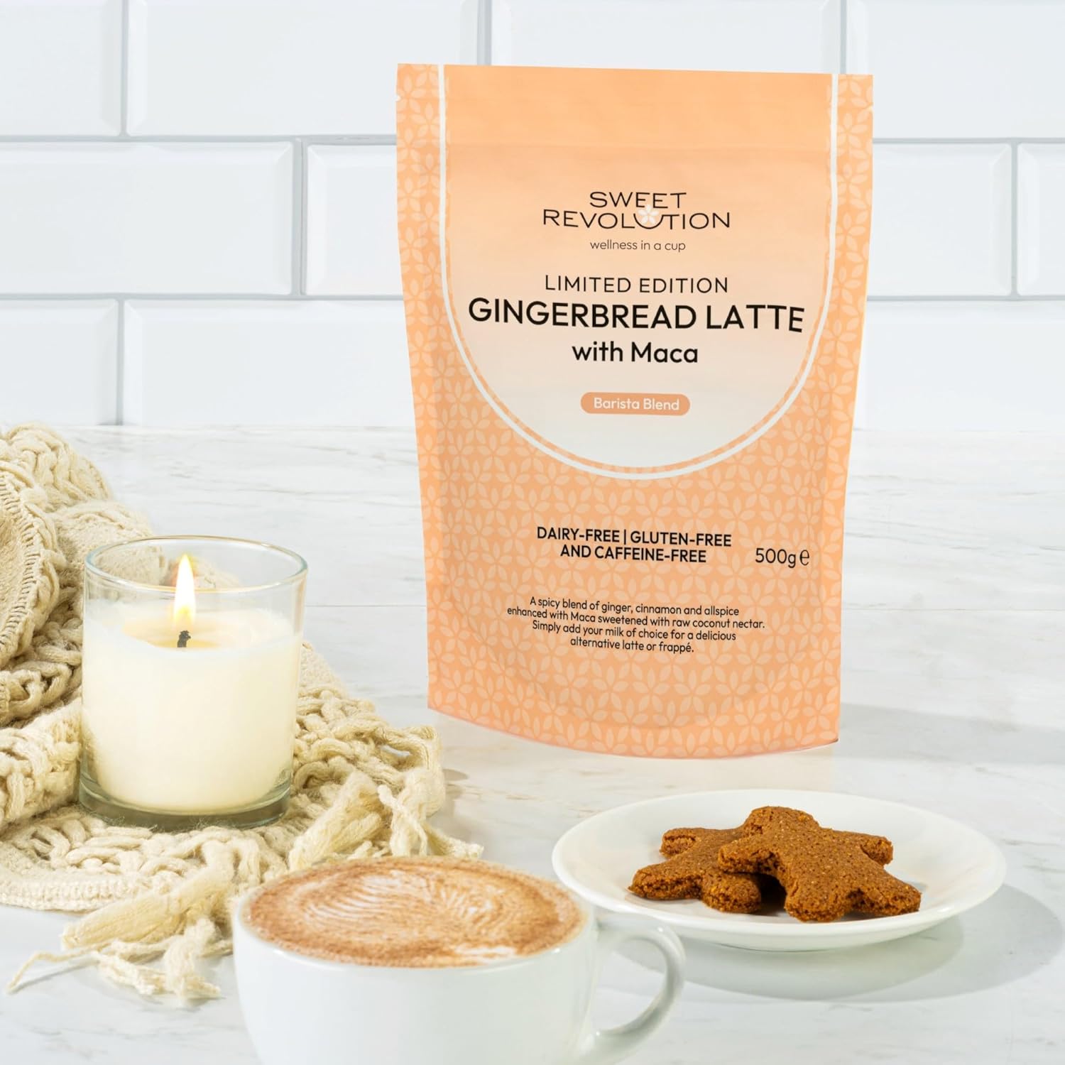 Organic Gingerbread Latte with Maca Barista Blend (1 x 500g) Catering Pack. Caffeine Free, Gluten Free, Dairy Free, Refined Sugar-Free. : Amazon.co.uk: Grocery